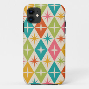 Funda Para iPhone 11 Estallidos de estrellas de mediados de siglo sobre