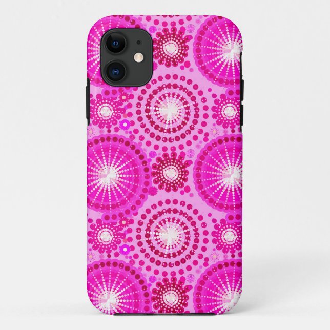 Funda De Case-Mate Para iPhone Estallidos y pinzas, orquídeas y magenta (Reverso)