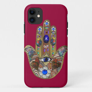 title_seo2 Estampa artística de Hamsa Judaica Corazones Flore