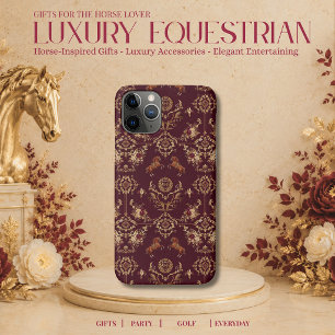 Funda Para iPhone 11 Pro Estampa de caballo ecuestre de lujo personalizada
