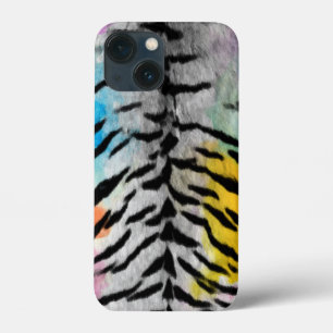 Funda Para iPhone 13 Mini Estampa de piel de tigre nocturno psicodélico