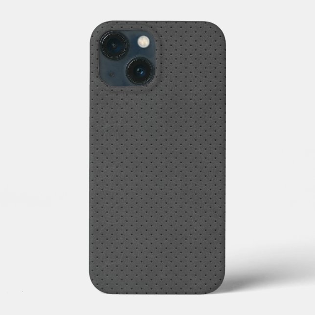 Funda De Case-Mate Para iPhone Estampa digital de cuero gris perforado (Reverso )