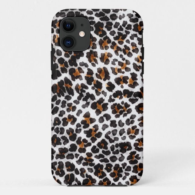 Funda De Case-Mate Para iPhone estampado animal de leopardo grunge sucio (Reverso)