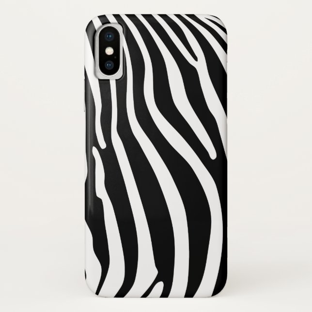Funda De Case-Mate Para iPhone Estampado animal zebra (Reverso)