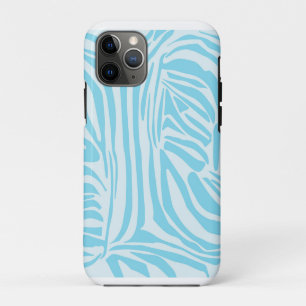 Funda Para iPhone 11 Pro Estampado de cebra azul y blanco en negrita