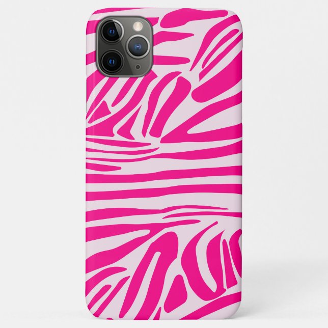 Funda De Case-Mate Para iPhone Estampado de cebra rosa (Reverso)
