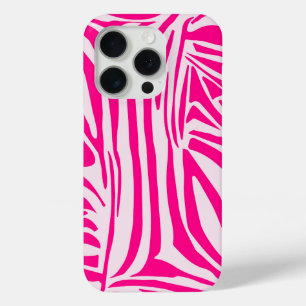 Funda Para iPhone 15 Pro Estampado de cebra rosa