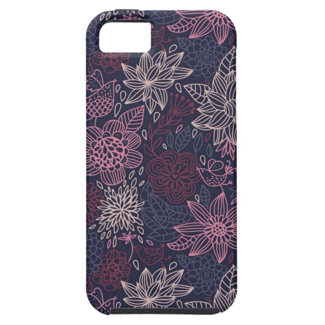 Funda De Case-Mate Para iPhone Estampado de flores 4 (Atrás)