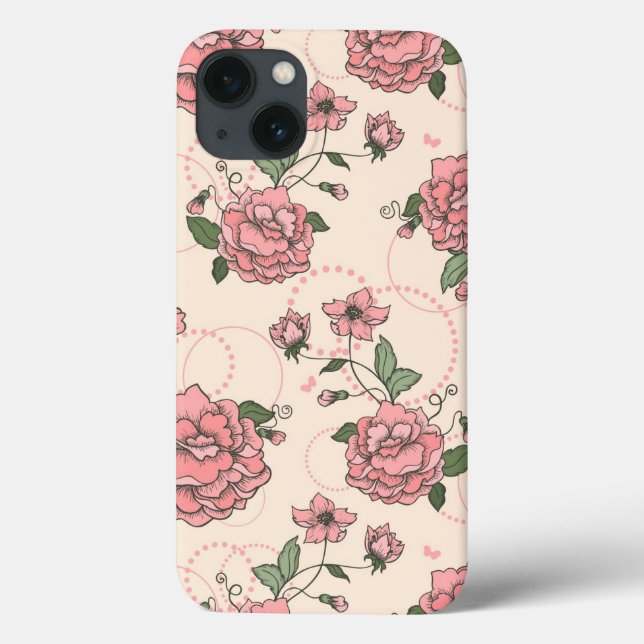 Funda De Case-Mate Para iPhone Estampado de flores 5 2 (Reverso)
