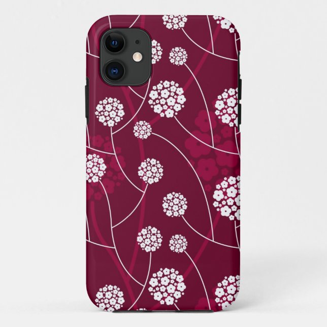 Funda De Case-Mate Para iPhone Estampado de flores abstracto (Reverso)