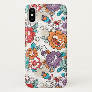 Funda Para iPhone X Estampado de flores abstracto 5 de la elegancia