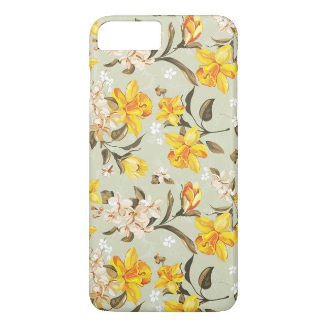 Funda De Case-Mate Para iPhone Estampado de flores brillante hermoso elegante (Reverso)
