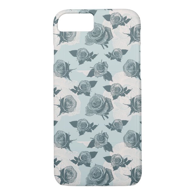 Funda De Case-Mate Para iPhone Estampado de flores con el rosa (Reverso)