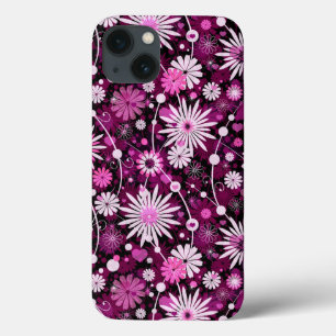 Funda Para iPhone 13 Estampado de flores de la tarjeta del día de San
