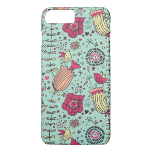Funda Para iPhone 8 Plus/7 Plus Estampado de flores del dibujo animado con los