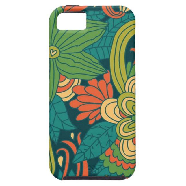 Funda De Case-Mate Para iPhone Estampado de flores del verano (Atrás)