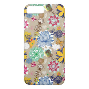 Funda Para iPhone 8 Plus/7 Plus Estampado de flores en el estilo retro 3