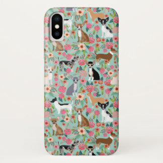 Funda Para iPhone X Estampado de flores femenino del vintage de la