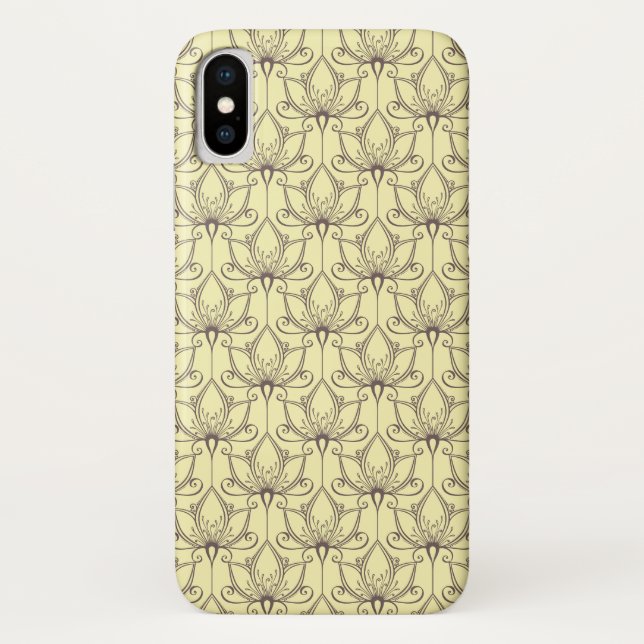 Funda De Case-Mate Para iPhone Estampado de flores poner crema (Reverso)