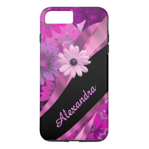 Funda Para iPhone 8 Plus/7 Plus Estampado de flores rosado bonito personalizado