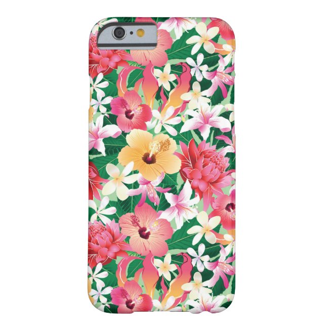 Funda De Case-Mate Para iPhone Estampado de flores tropical del hibisco (Reverso)