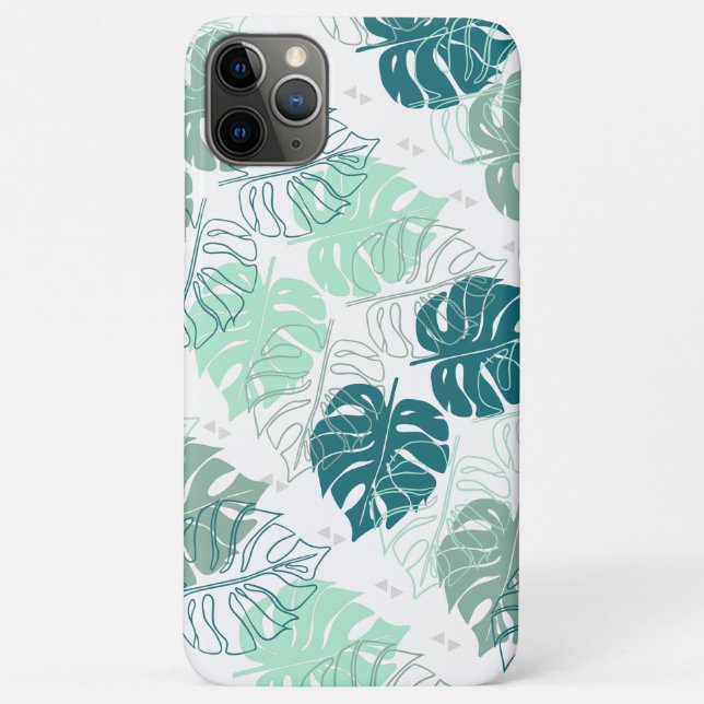 Funda De Case-Mate Para iPhone Estampado de hojas tropicales (Reverso)