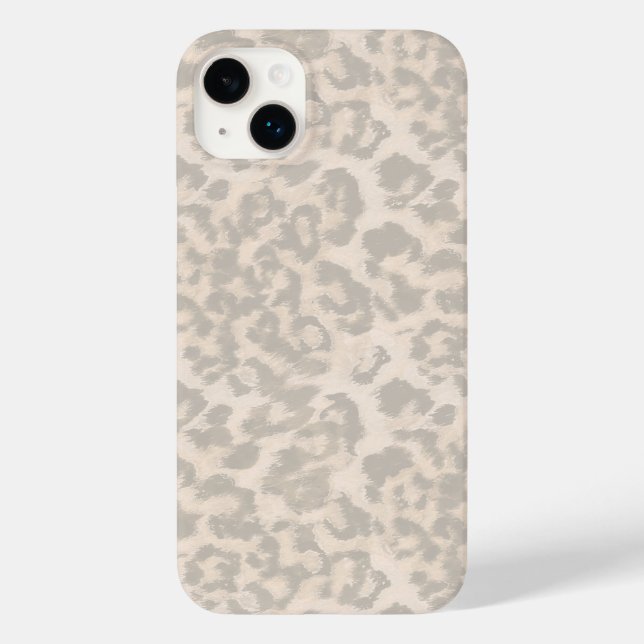 Funda De Case-Mate Para iPhone Estampado de leopardo beige . (Reverso )