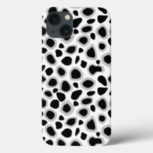 Funda Para iPhone 13 Estampado de leopardo - Blanco y negro