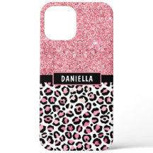 Estampado de leopardo con brillo personalizado ros