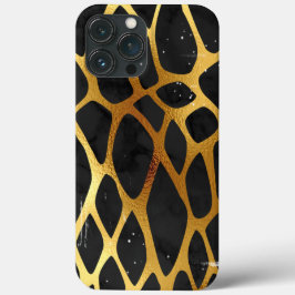 Funda Para iPhone 13 Pro Max Estampado de leopardo dorado