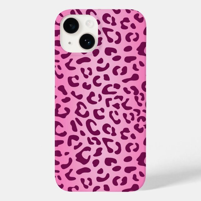 Funda De Case-Mate Para iPhone Estampado de leopardo rosa elegante (Reverso )