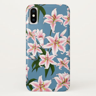 Funda Para iPhone X Estampado de plores rosado de Lilly