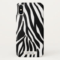 Estampado de zebra salvaje con nombre