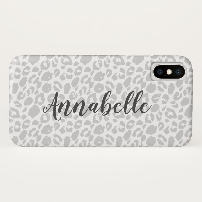 Funda De Case-Mate Para iPhone Estampado leopardo animal moderno personalizado (Reverso (horizontal))
