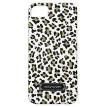 Estampado leopardo beige del oro salvaje elegante