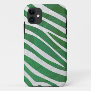 Funda Para iPhone 11 Estampado Verde y Blanco de Cebra