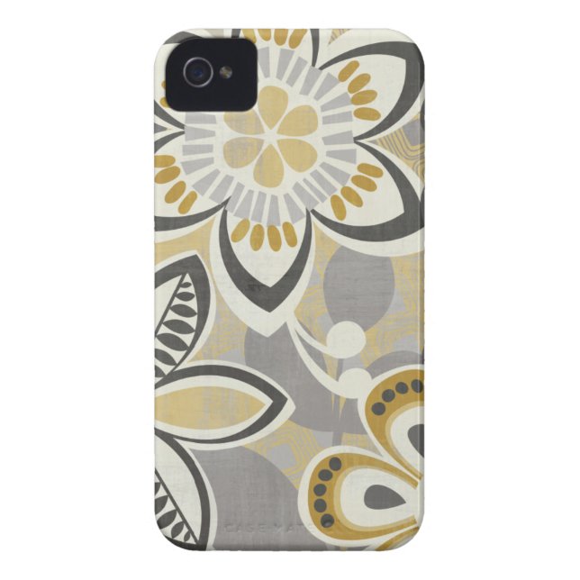 Funda De Case-Mate Para iPhone Estampados de flores contemporáneos (Atrás)