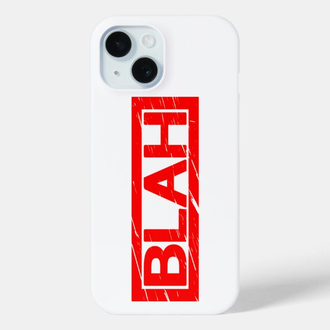 Funda De Case-Mate Para iPhone Estampilla Blah (Reverso )