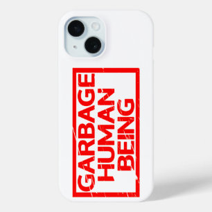 Funda Para iPhone 15 Estampilla de ser humano de basura