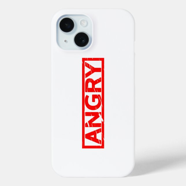 Funda De Case-Mate Para iPhone Estampilla enojada (Reverso )