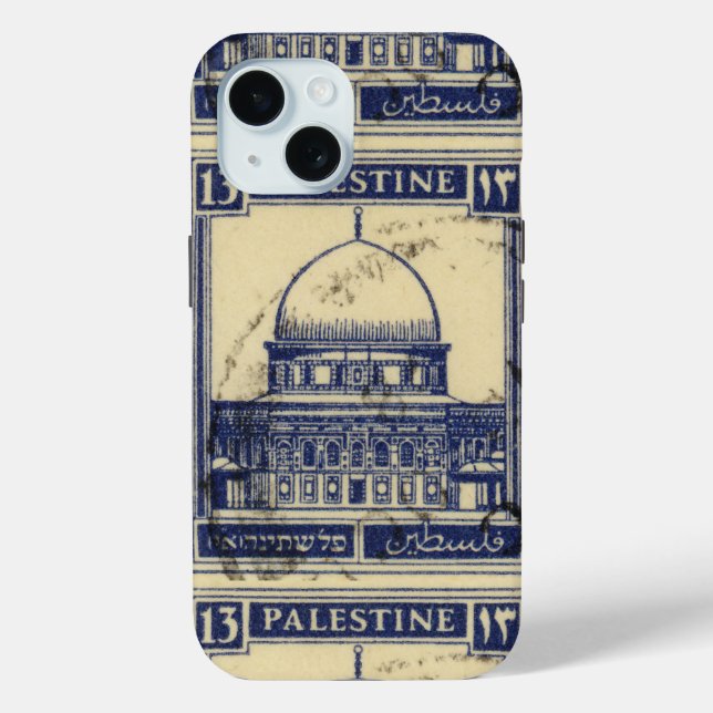 Funda De Case-Mate Para iPhone estampilla palestina antigua 1920_ folclore palest (Reverso )