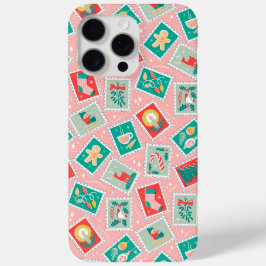 Funda Para iPhone 15 Pro Max Estampillas de retro Navidades