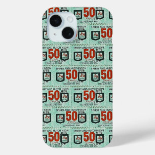 Funda Para iPhone 15 Estampillas verdes antiguas