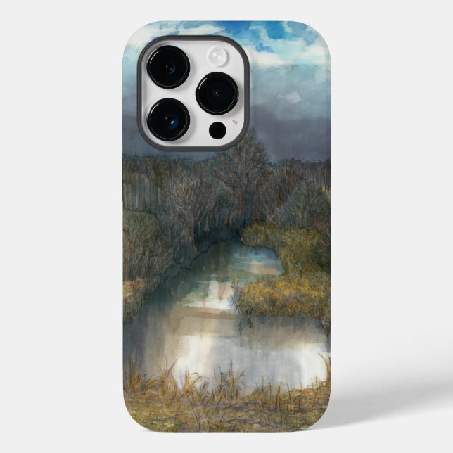 Funda De Case-Mate Para iPhone estanque de otoño (Reverso )
