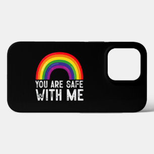 Funda Para iPhone 13 Pro Estás Seguro Conmigo Mes del Orgullo LGBTQ Arcoíri