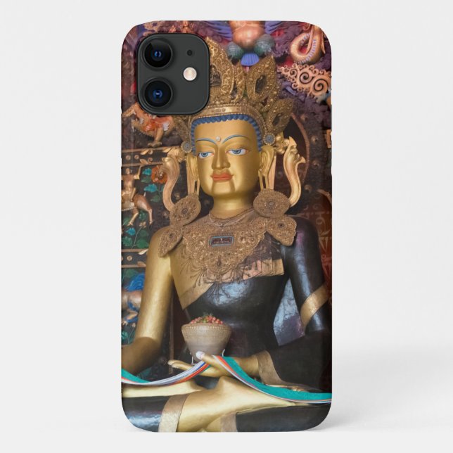 Funda De Case-Mate Para iPhone Estatua budista en el monasterio Litang (Reverso)