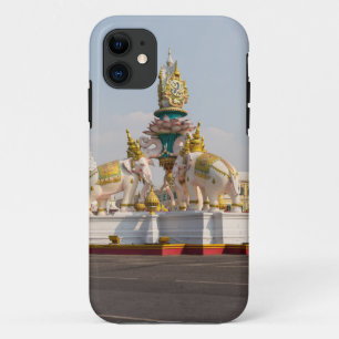 Funda Para iPhone 11 Estatua de elefantes rosas Bangkok Tailandia