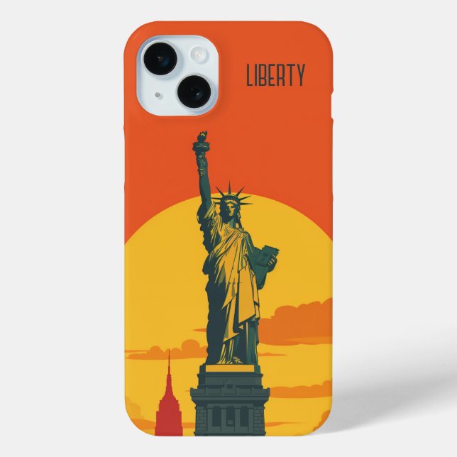 Funda De Case-Mate Para iPhone Estatua de la Libertad (Reverso )