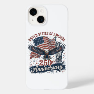 Funda Para iPhone 14 De Case-Mate Estatua de la Libertad Águila Calva 250 Aniversari