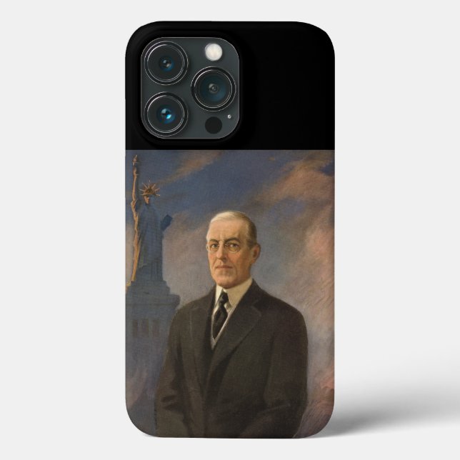 Funda De Case-Mate Para iPhone Estatua de la Libertad y Presidente Woodrow Wilson (Reverso )